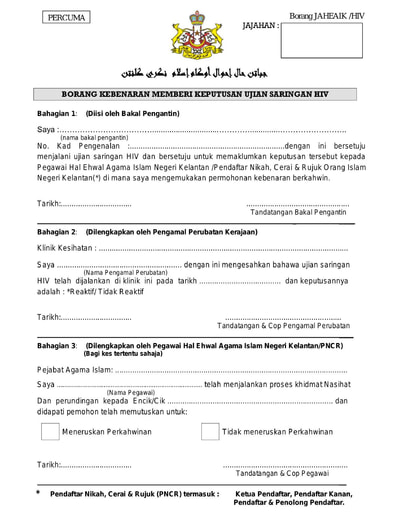 Nikah kelantan sijil Bersalin: Jangan