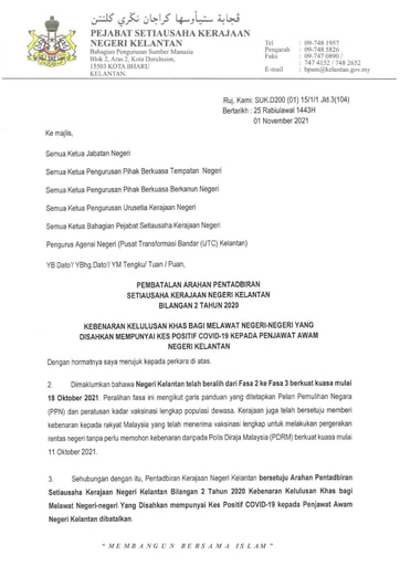 APN 02- Pembatalan Arahan Pentadbiran Setiausaha Kerajaan Negeri Kelantan Bilangan 2 Tahun 2020